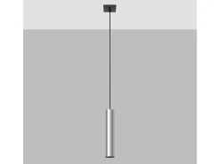 Lámparas colgantes Toris moderno de acero - 1 fuentes luminosas 3000K - L.8 x A.100 cm - cromo