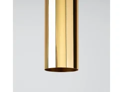 Lámparas colgantes Toris moderno de acero - 1 fuentes luminosas 3000K - L.8 x A.100 cm - brillo dorado