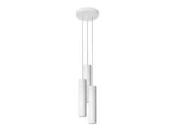 Lámparas colgantes Toris moderno de acero - 3 fuentes luminosas 4000K - L.20 x A.110 cm - blanco