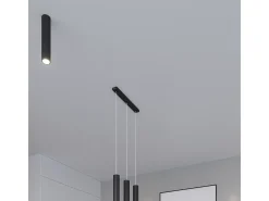 Lámparas colgantes Toris moderno de acero - 2 fuentes luminosas 3000K - L.30 x A.90 cm - negro