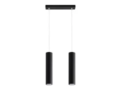 Lámparas colgantes Toris moderno de acero - 2 fuentes luminosas 4000K - L.30 x A.90 cm - negro