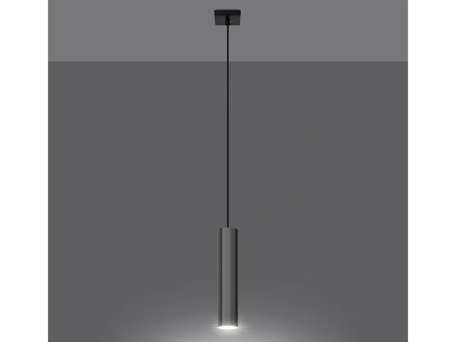 Lámparas colgantes Toris moderno de acero - 1 fuentes luminosas 4000K - L.8 x A.100 cm - cromo