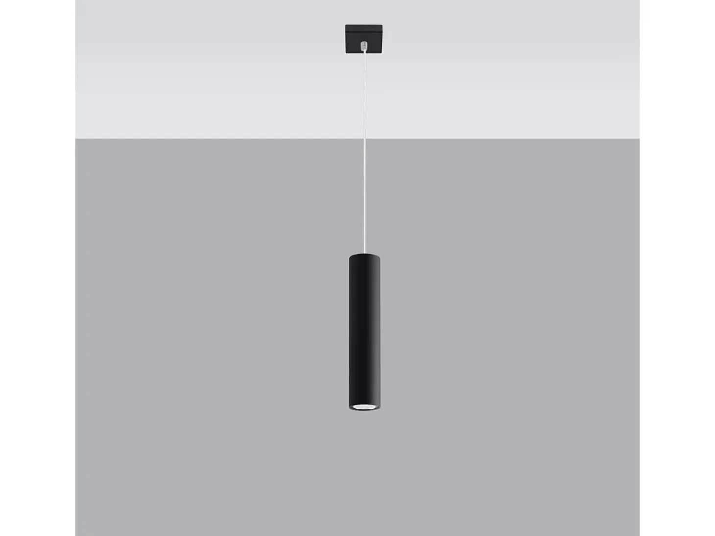 Lámparas colgantes Toris moderno de acero - 1 fuentes luminosas 3000K - L.8 x A.100 cm - negro