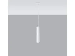 Lámparas colgantes Toris moderno de acero - 1 fuentes luminosas 3000K - L.8 x A.100 cm - blanco