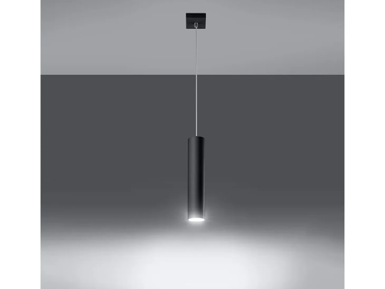 Lámparas colgantes Toris moderno de acero - 1 fuentes luminosas 4000K - L.8 x A.100 cm - negro