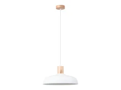 Lámparas colgantes Velture escandinavo de acero - 1 fuentes luminosas 4000K - L.38 x A.120 cm - blanco