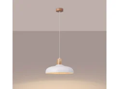 Lámparas colgantes Velture escandinavo de acero - 1 fuentes luminosas 4000K - L.38 x A.120 cm - blanco