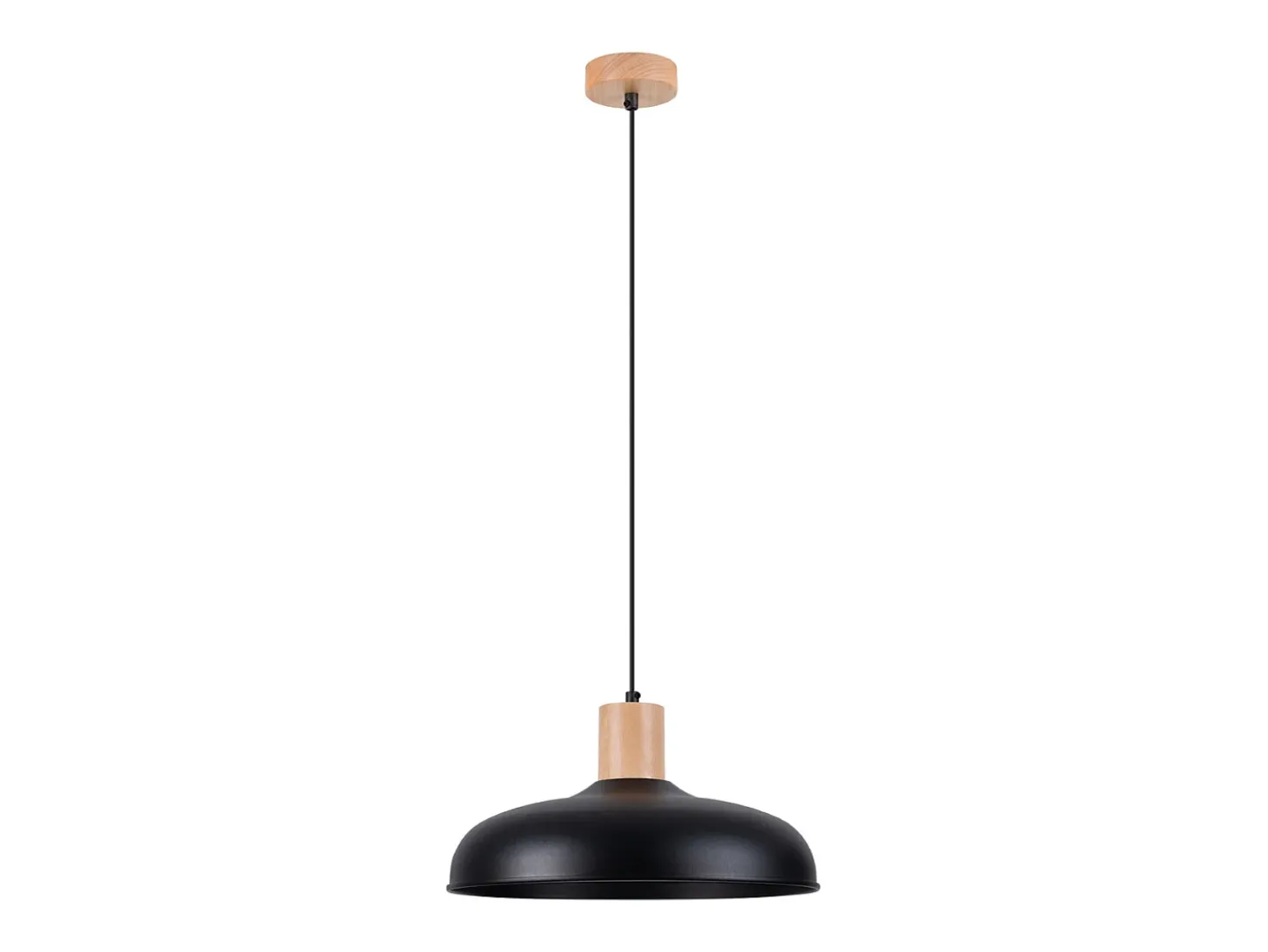 Lámparas colgantes Velture escandinavo de acero - 1 fuentes luminosas 3000K - L.38 x A.120 cm - negro