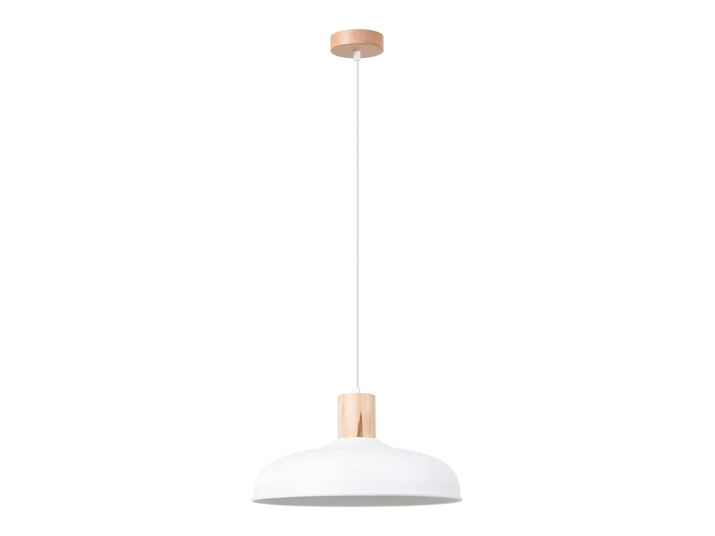 Lámparas colgantes Velture escandinavo de acero - 1 fuentes luminosas 3000K - L.38 x A.120 cm - blanco