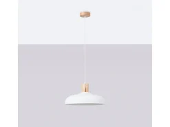Lámparas colgantes Velture escandinavo de acero - 1 fuentes luminosas 3000K - L.38 x A.120 cm - blanco