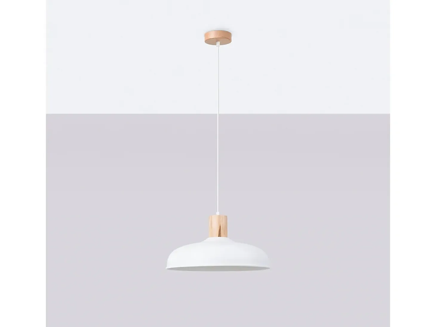 Lámparas colgantes Velture escandinavo de acero - 1 fuentes luminosas 3000K - L.38 x A.120 cm - blanco