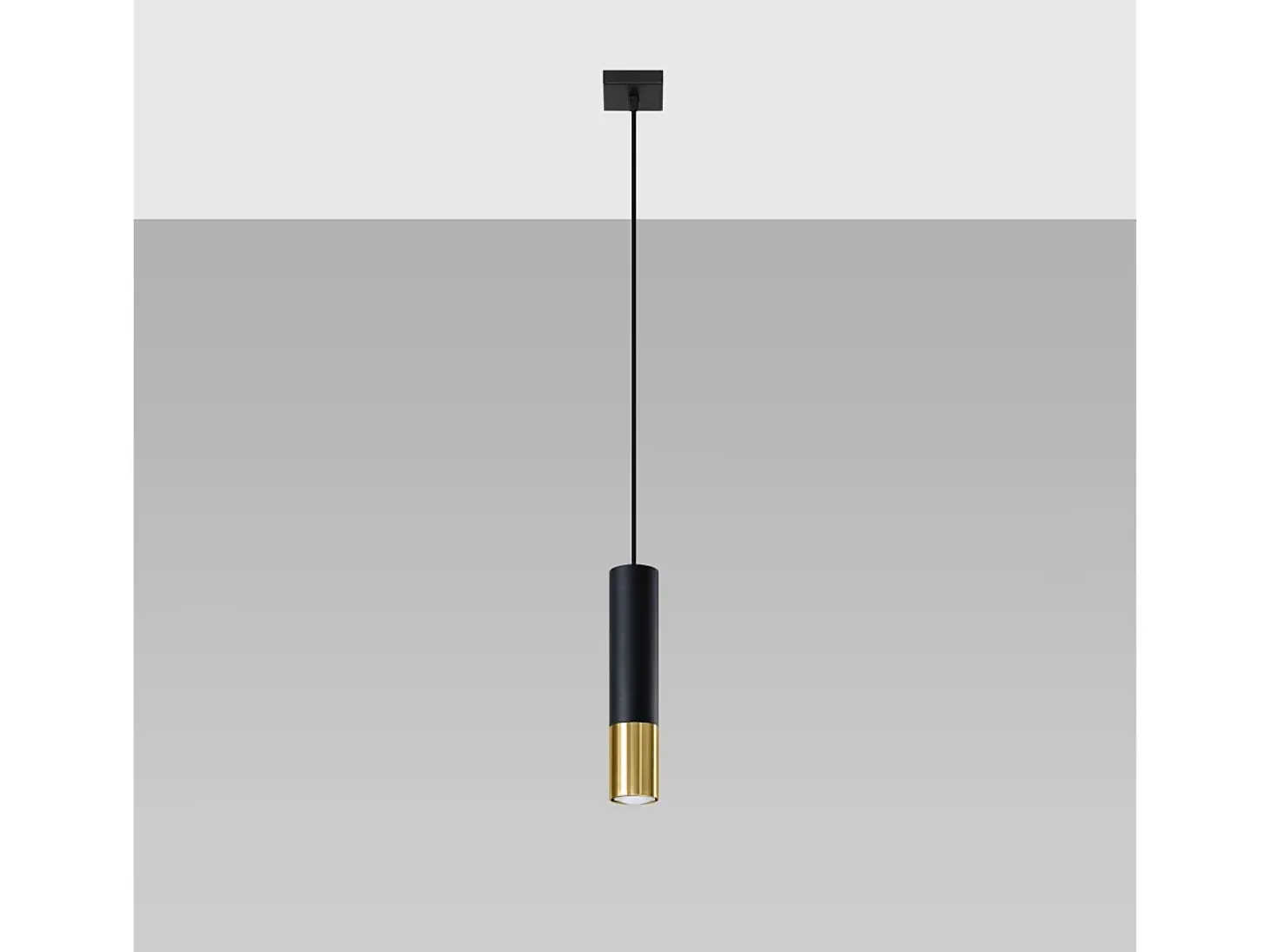 Lámparas colgantes Zarpex moderno de acero - 1 fuentes luminosas 3000K - L.8 x A.100 cm - oro negro