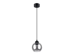 Lámparas colgantes Zelaro moderno de acero - 1 fuentes luminosas 3000K - L.15 x A.130 cm - negro