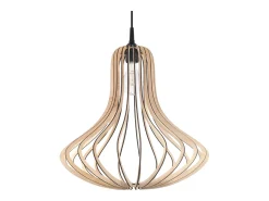 Lámparas colgantes Zenix escandinavo de madera - 1 fuentes luminosas 3000K - L.41 x A.110 cm - madera natural