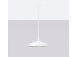 Lámparas colgantes Zinta escandinavo de acero - 1 fuentes luminosas 3000K - L.38 x A.74 cm - blanco