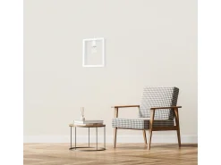 Lámparas colgantes Zodiara escandinavo de acero/madera - 1 fuentes luminosas 3000K - L.24 x A.133 cm - blanco