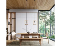 Lámparas colgantes Zodiara escandinavo de acero/madera - 1 fuentes luminosas 3000K - L.24 x A.133 cm - madera natural