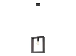 Lámparas colgantes Zodiara escandinavo de acero/madera - 1 fuentes luminosas 3000K - L.24 x A.133 cm - wengué