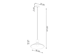 Lámparas colgantes Zorra escandinavo de acero - 1 fuentes luminosas 3000K - L.30 x A.120 cm - blanco