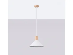 Lámparas colgantes Zorra escandinavo de acero - 1 fuentes luminosas 3000K - L.30 x A.120 cm - blanco