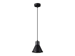 Lámparas colgantes Zylata moderno de acero - 1 fuentes luminosas 4000K - L.14 x A.120 cm - negro