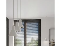 Lámparas colgantes Zylata moderno de acero - 1 fuentes luminosas 4000K - L.14 x A.120 cm - blanco