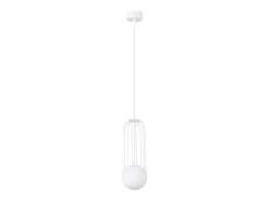Lámparas colgantes Zynex moderno de acero - 1 fuentes luminosas 4000K - L.12 x A.115 cm - blanco