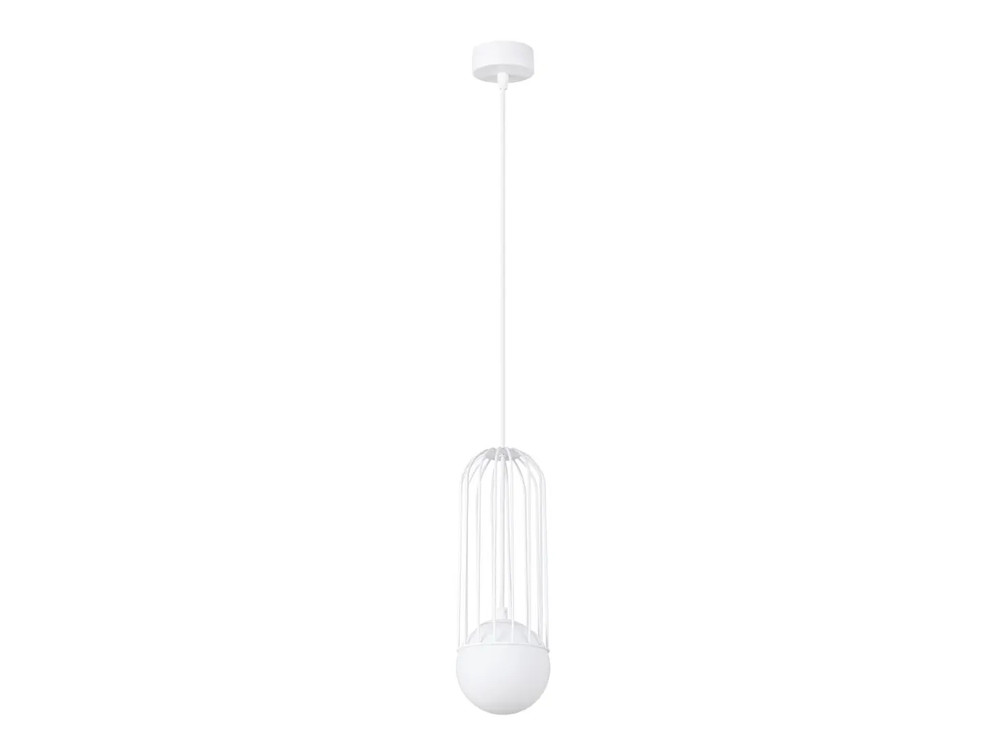Lámparas colgantes Zynex moderno de acero - 1 fuentes luminosas 3000K - L.12 x A.115 cm - blanco