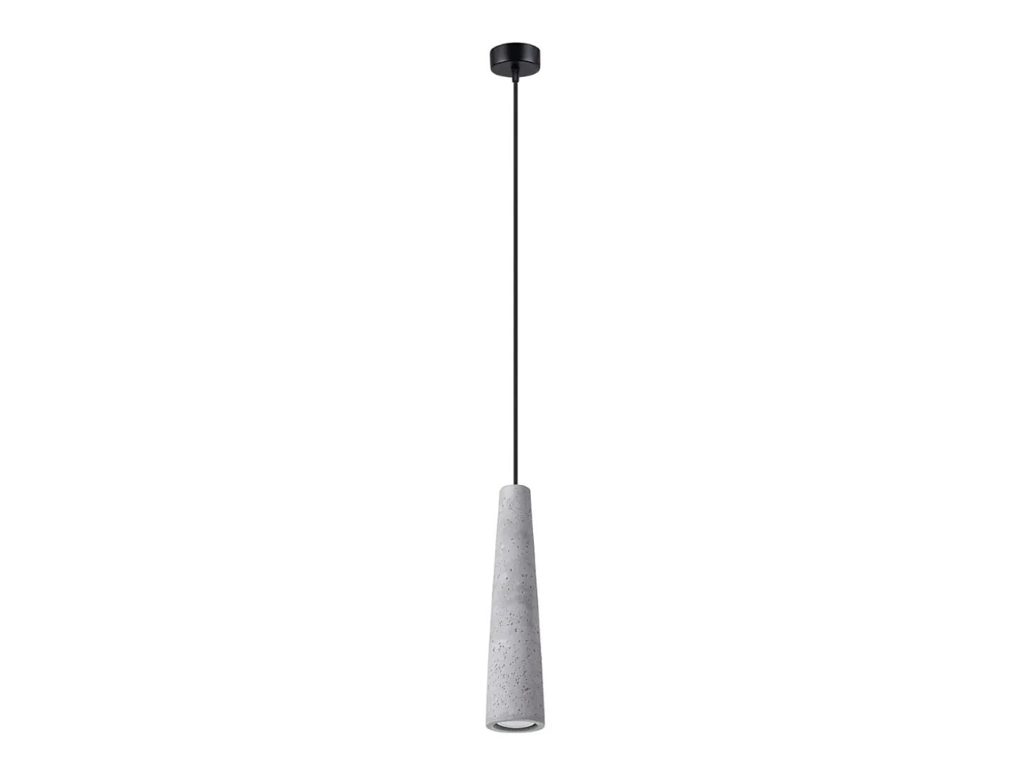 Lámparas colgantes Zyntria industrial de concreto - 1 fuentes luminosas 4000K - L.8 x A.125 cm - gris