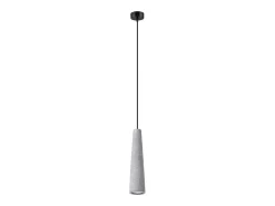 Lámparas colgantes Zyntria industrial de concreto - 1 fuentes luminosas 3000K - L.8 x A.125 cm - gris