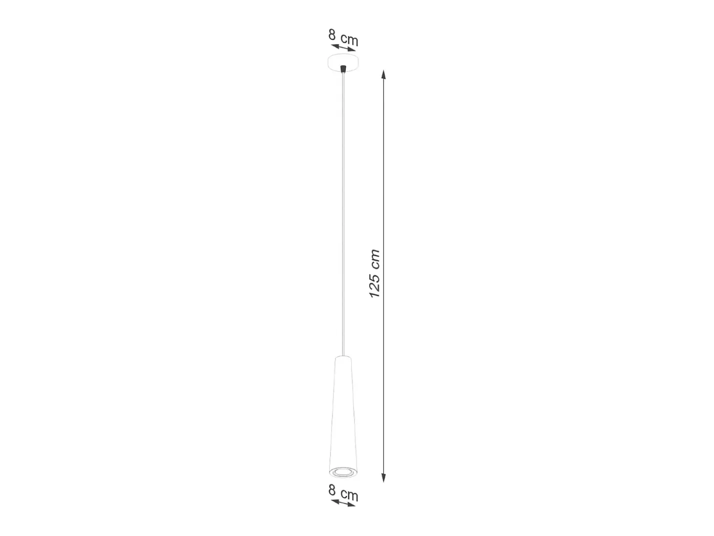 Lámparas colgantes Zyntria industrial de concreto - 1 fuentes luminosas 3000K - L.8 x A.125 cm - gris