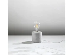Lámparas de escritorio Nalvado industrial de concreto - 1 fuentes luminosas 3000K - L.10 x A.10 cm - gris