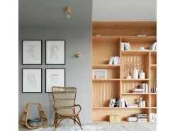 Lámparas de escritorio Nalvado escandinavo de madera - 1 fuentes luminosas 3000K - L.10 x A.10 cm - madera natural