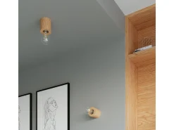 Lámparas de escritorio Nalvado escandinavo de madera - 1 fuentes luminosas 3000K - L.10 x A.10 cm - madera natural