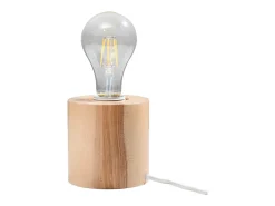 Lámparas de escritorio Nalvado escandinavo de madera - 1 fuentes luminosas 4000K - L.10 x A.10 cm - madera natural