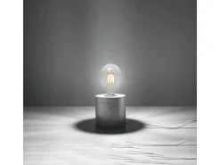 Lámparas de escritorio Nalvado industrial de concreto - 1 fuentes luminosas 4000K - L.10 x A.10 cm - gris
