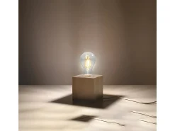 Lámparas de escritorio Zxina escandinavo de madera - 1 fuentes luminosas 4000K - L.10 x A.10 cm - madera natural