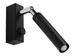 Lámparas de pared Astix moderno de aluminio - 1 fuentes luminosas 4000K - L.3 x A.20 cm - negro