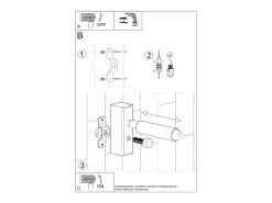 Lámparas de pared Astix moderno de aluminio - 1 fuentes luminosas 4000K - L.3 x A.20 cm - negro