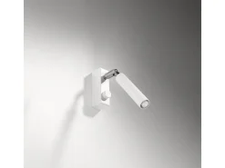 Lámparas de pared Astix moderno de aluminio - 1 fuentes luminosas 3000K - L.3 x A.20 cm - blanco