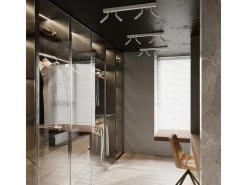 Lámparas de pared Astix moderno de aluminio - 1 fuentes luminosas 3000K - L.3 x A.20 cm - blanco