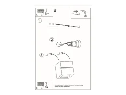 Lámparas de pared Astra line moderno de cerámica - 1 fuentes luminosas 4000K - L.14 x A.14 cm - blanco