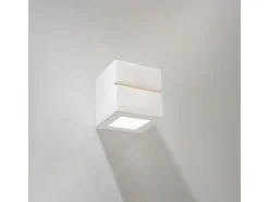 Lámparas de pared Astra line moderno de cerámica - 1 fuentes luminosas 3000K - L.14 x A.14 cm - blanco
