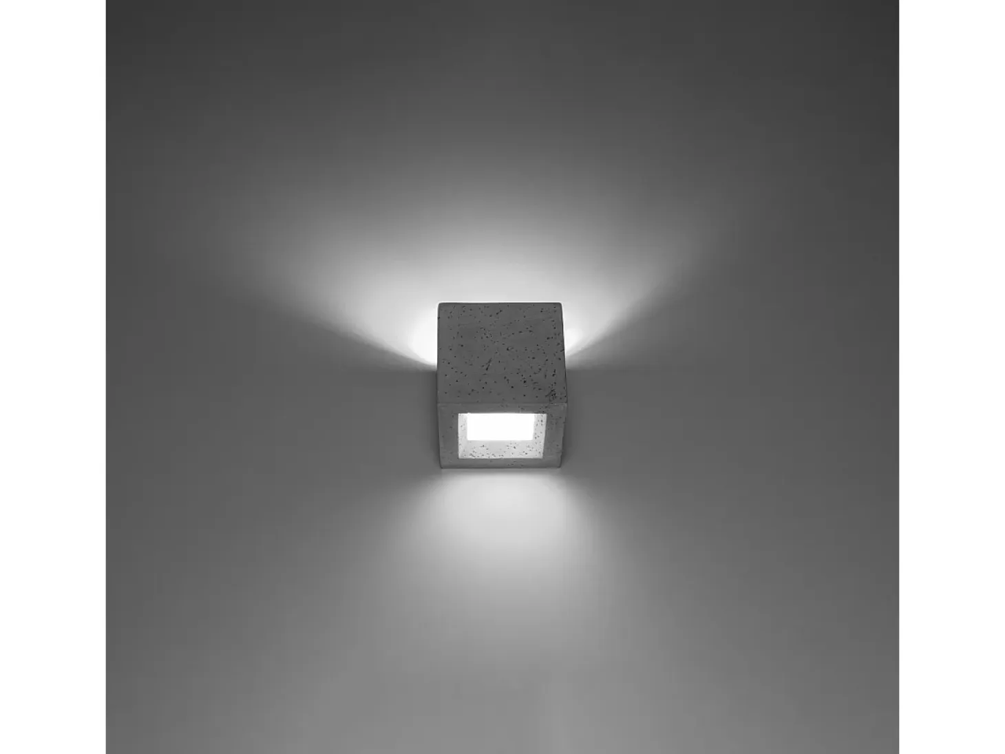 Lámparas de pared Astra moderno de hormigón/vidrio - 1 fuentes luminosas 4000K - L.12 x A.10 cm - gris