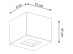 Lámparas de pared Astra moderno de hormigón/vidrio - 1 fuentes luminosas 4000K - L.12 x A.10 cm - gris