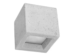 Lámparas de pared Astra moderno de hormigón/vidrio - 1 fuentes luminosas 3000K - L.12 x A.10 cm - gris