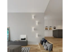Lámparas de pared Astra moderno de cerámica/vidrio - 1 fuentes luminosas 3000K - L.14 x A.14 cm - blanco
