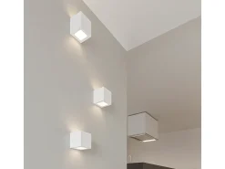 Lámparas de pared Astra moderno de cerámica/vidrio - 1 fuentes luminosas 3000K - L.14 x A.14 cm - blanco