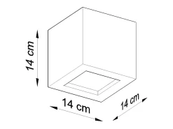 Lámparas de pared Astra moderno de cerámica/vidrio - 1 fuentes luminosas 4000K - L.14 x A.14 cm - gris