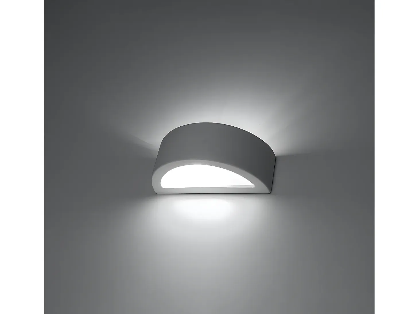 Lámparas De Pared Atena Moderno De Cerámica - 1 Fuentes Luminosas - L.20 X A.10 Cm - Blanco